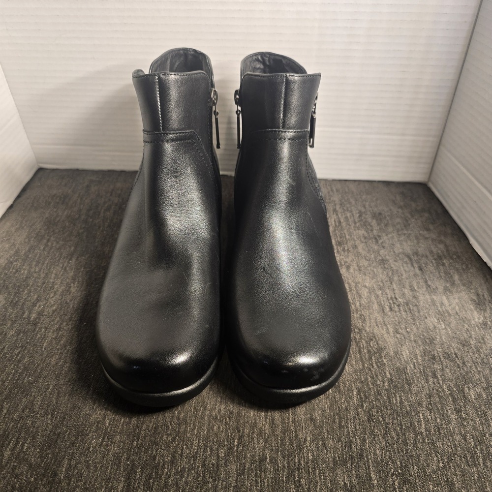 PROPÉT Women's Waverly Ankle Boots Black Size 9.5 Leather Double Zipper